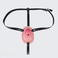 3.34in Real Hollow Chastity Cage Dildo Couple Sex Game Masturbator