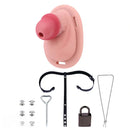 3.34in Real Hollow Chastity Cage Dildo Couple Sex Game Masturbator