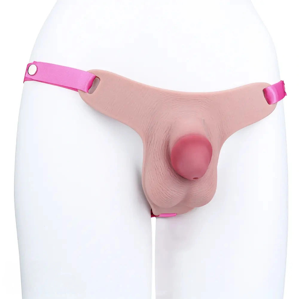 3.34in Real Hollow Chastity Cage Dildo For Prostate Hands-free Gaming