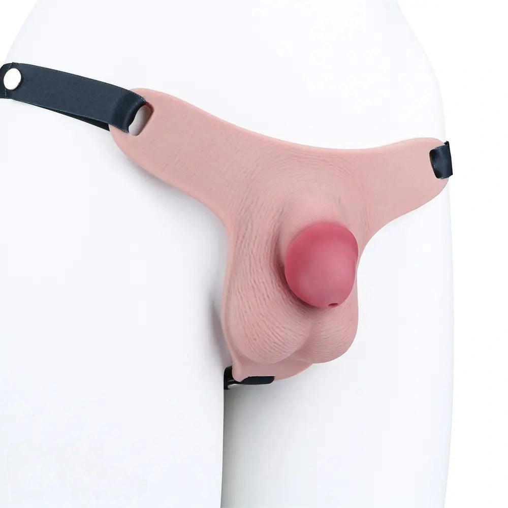 3.34in Real Hollow Chastity Cage Dildo For Prostate Hands-free Gaming