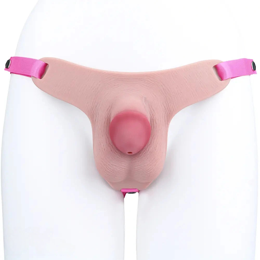 3.34in Real Hollow Chastity Cage Dildo For Prostate Hands-free Gaming