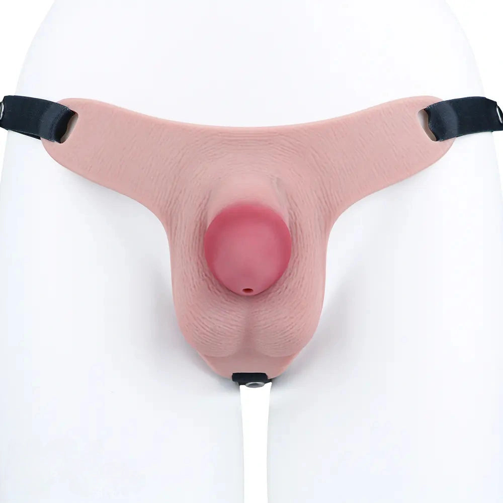 3.34in Real Hollow Chastity Cage Dildo For Prostate Hands-free Gaming