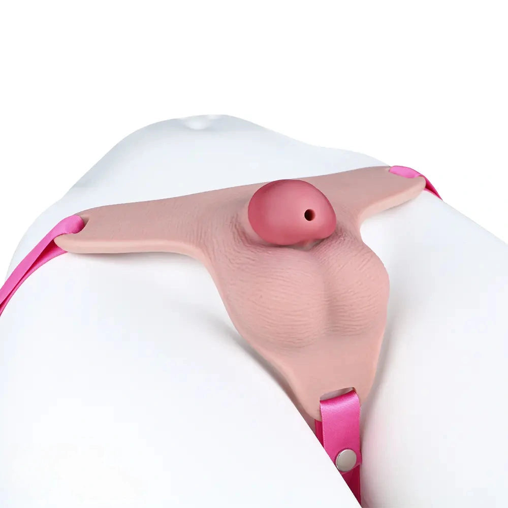 3.34in Real Hollow Chastity Cage Dildo For Prostate Hands-free Gaming
