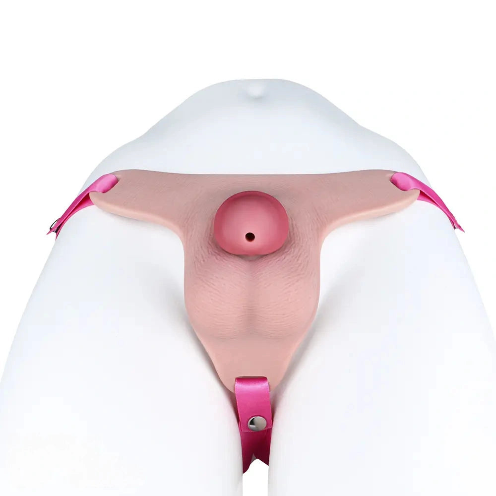 3.34in Real Hollow Chastity Cage Dildo For Prostate Hands-free Gaming