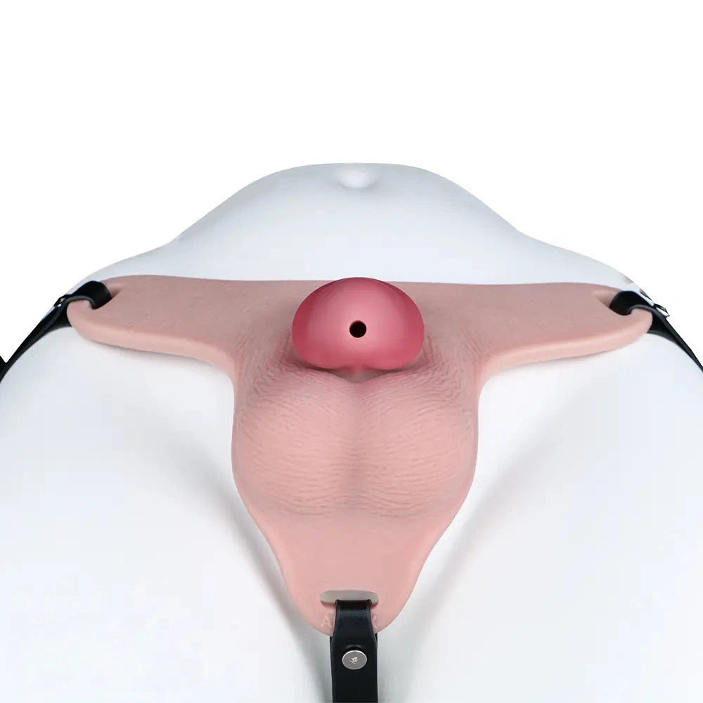 3.34in Real Hollow Chastity Cage Dildo For Prostate Hands-free Gaming