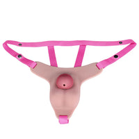 3.34in Real Hollow Chastity Cage Dildo For Prostate Hands-free Gaming