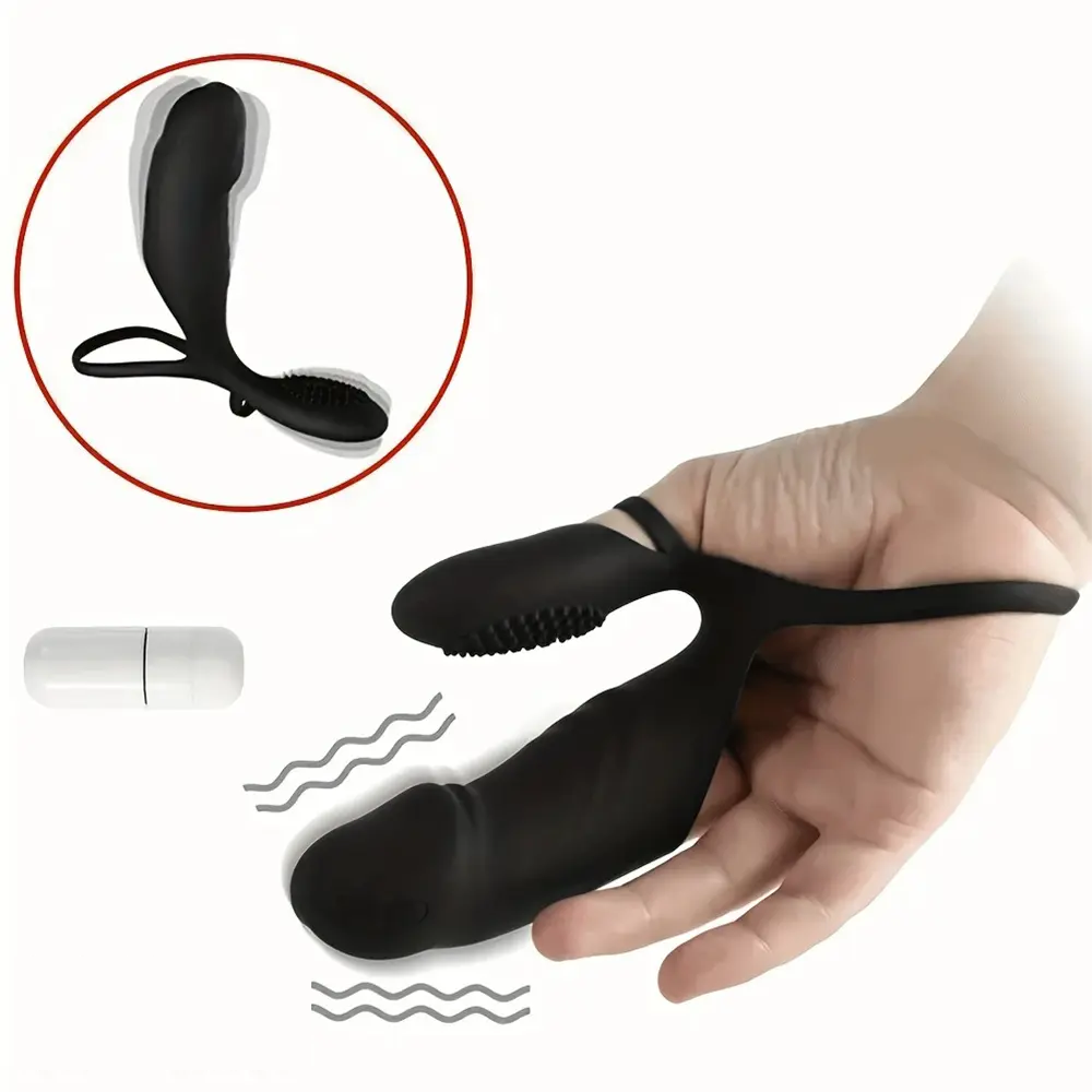 3.35in Finger Dildo Sleeve Vibrator Rechargeable G-Spot Massager Sex Toy