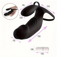 3.35in Finger Dildo Sleeve Vibrator Rechargeable G-Spot Massager Sex Toy