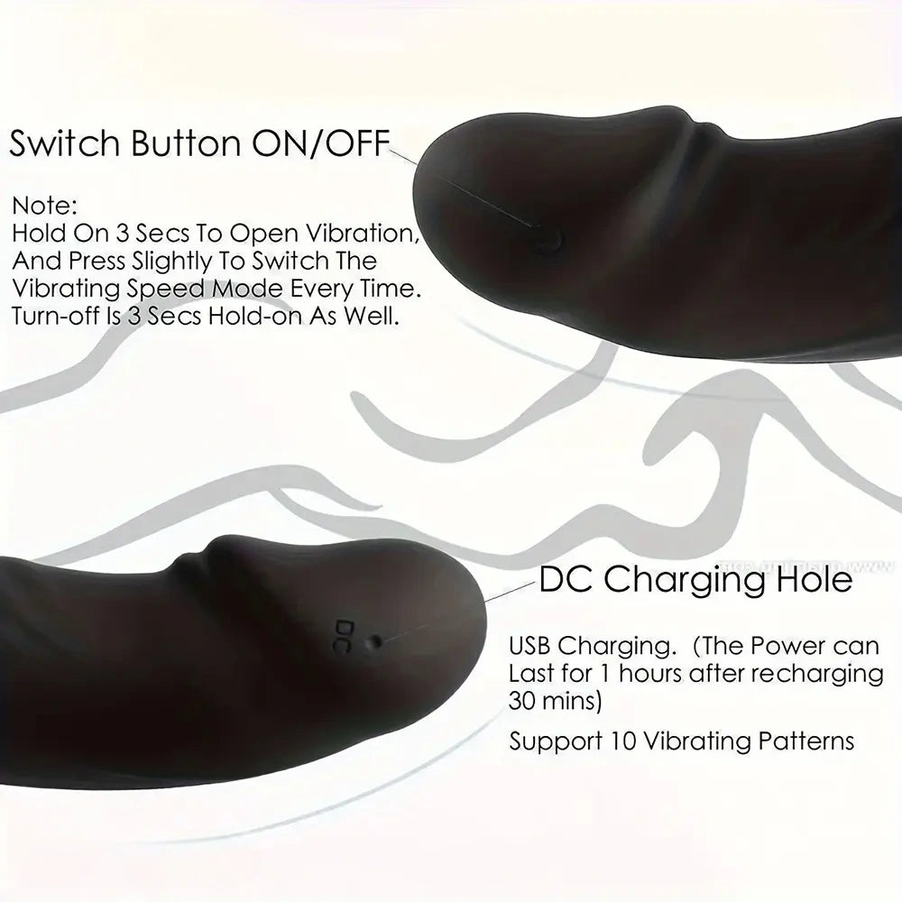 3.35in Finger Dildo Sleeve Vibrator Rechargeable G-Spot Massager Sex Toy
