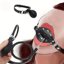 3.35in Silicone Mouth Gag Complete BDSM Sex Toy Inflatable Penis Mouth Gag
