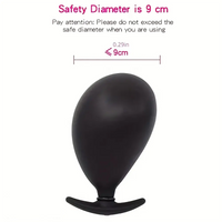 3.35in Silicone Mouth Gag Complete BDSM Sex Toy Inflatable Penis Mouth Gag