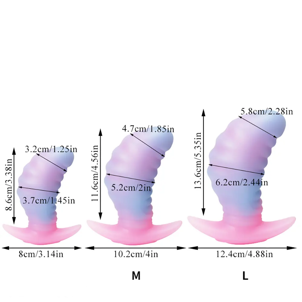 3.38in 4.56in 5.53in Small Butt Plug Dildo For Men Women Fucking