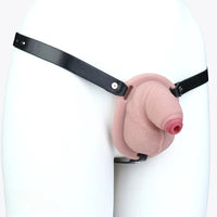 3.38in Real Hollow Chastity Cage Dildo Male And Female Masturbator