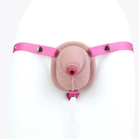 3.38in Real Hollow Chastity Cage Dildo Male And Female Masturbator