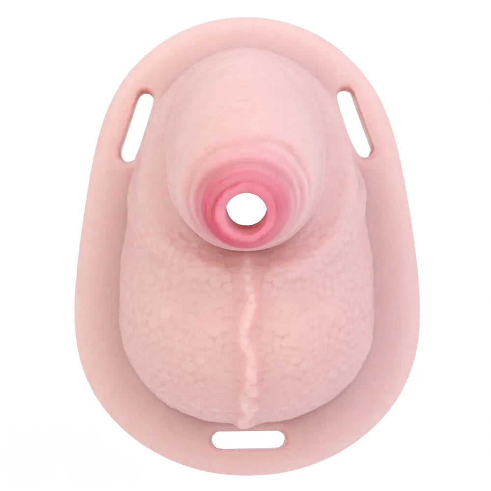 3.38in Real Hollow Chastity Cage Dildo Male And Female Masturbator