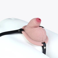 3.38in Real Hollow Chastity Cage Dildo Male And Female Masturbator
