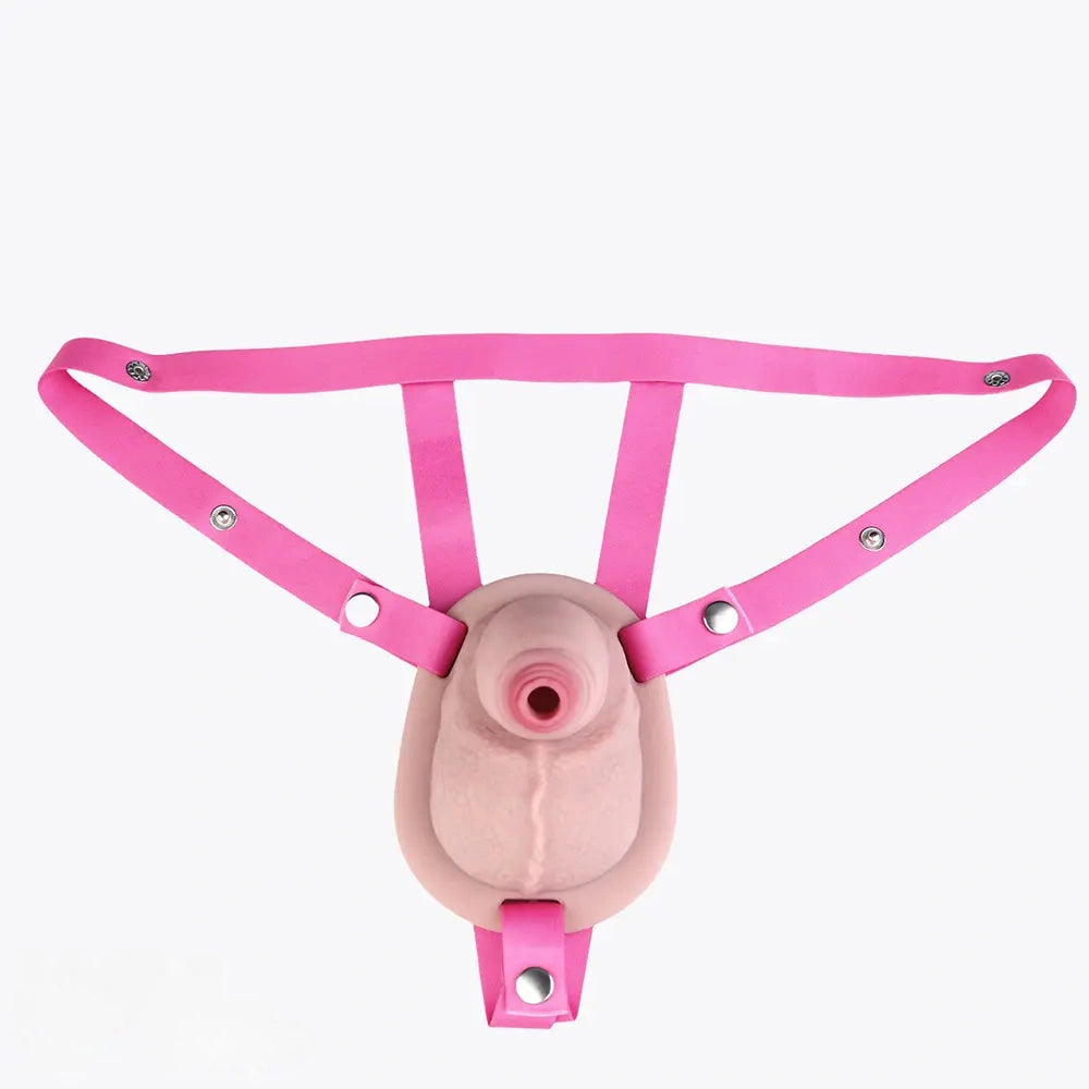 3.38in Real Hollow Chastity Cage Dildo Male And Female Masturbator