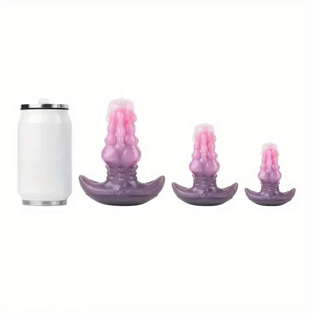 3.42in 4.4in 5.82in Small Fantasy Monster Knot Hollow Sleeve Dildo