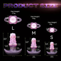 3.42in 4.4in 5.82in Small Fantasy Monster Knot Hollow Sleeve Dildo
