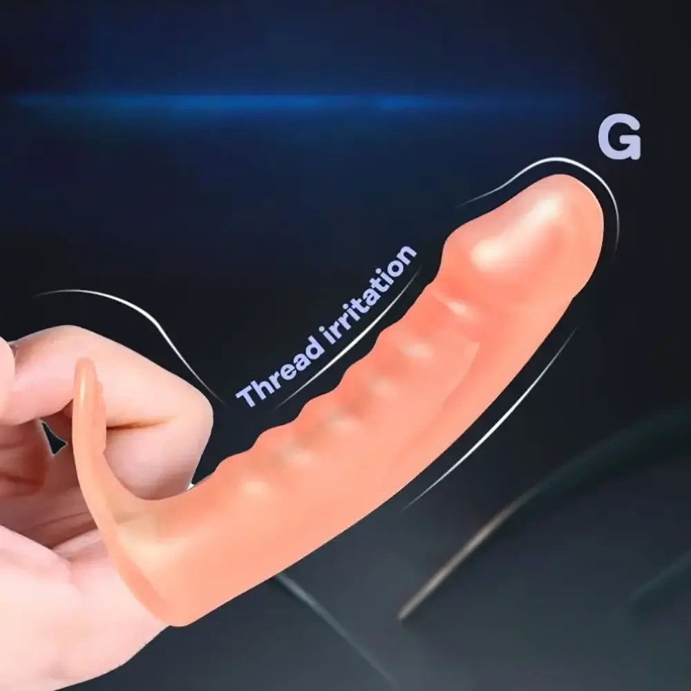 3.42in Middle Finger Sleeve Cock Dildo For Anal Prostate G Spot