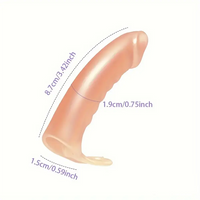 3.42in Middle Finger Sleeve Cock Dildo For Anal Prostate G Spot