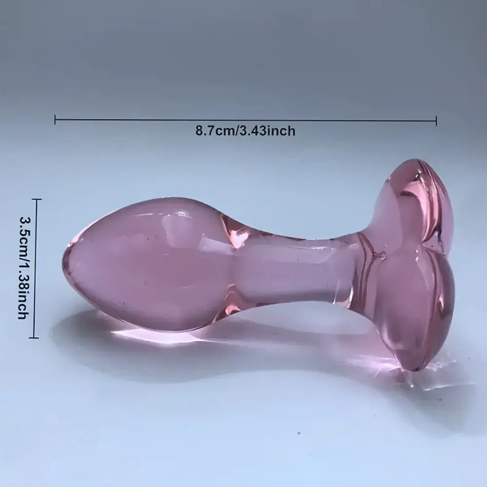3.43in Crystal Clear Penis Glass Small Dildo Adult Masturbation Sex Toy