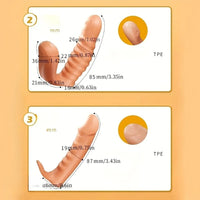 3.43in G-Point Finger Dildo Sleeve Massager Soft Rubber Vaginal & Anal