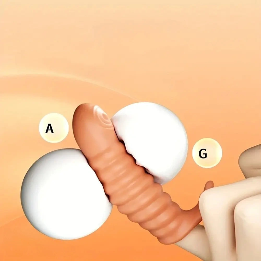 3.43in G-Point Finger Dildo Sleeve Massager Soft Rubber Vaginal & Anal