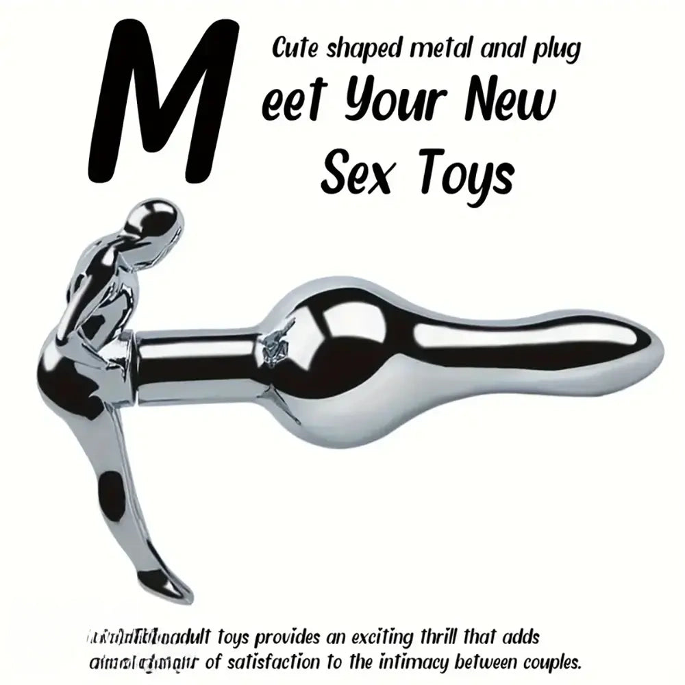 3.52in 3.94in 4.11in 4.49in Cute Shape Small Metal Anal Plug Love Dildo