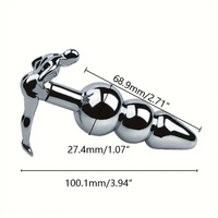 3.52in 3.94in 4.11in 4.49in Cute Shape Small Metal Anal Plug Love Dildo