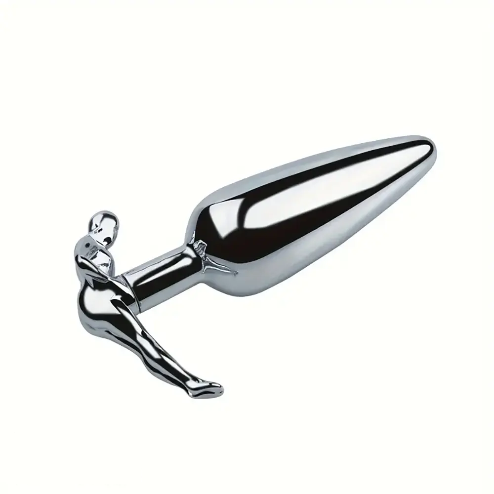 3.52in 3.94in 4.11in 4.49in Cute Shape Small Metal Anal Plug Love Dildo