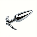 3.52in 3.94in 4.11in 4.49in Cute Shape Small Metal Anal Plug Love Dildo