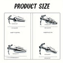 3.52in 3.94in 4.11in 4.49in Cute Shape Small Metal Anal Plug Love Dildo