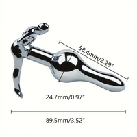 3.52in 3.94in 4.11in 4.49in Cute Shape Small Metal Anal Plug Love Dildo
