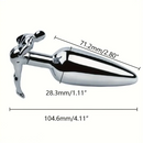 3.52in 3.94in 4.11in 4.49in Cute Shape Small Metal Anal Plug Love Dildo