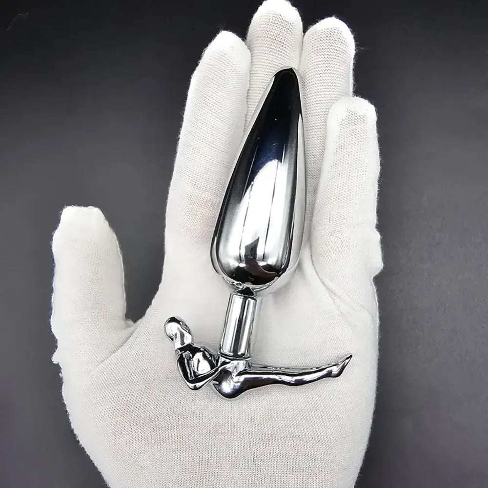 3.52in 3.94in 4.11in 4.49in Cute Shape Small Metal Anal Plug Love Dildo