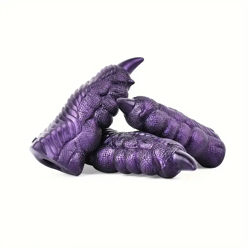 3.54in 3.98in 4.72in Dragon Paw Finger Fantasy Monster Dildo Sleeve