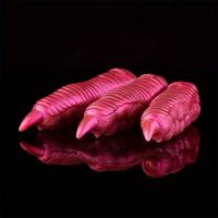 3.54in 3.98in 4.72in Dragon Paw Finger Fantasy Monster Dildo Sleeve