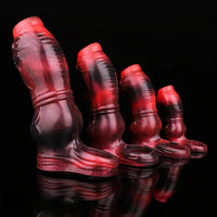 3.54in 4.72in 5.51in 6.69in Dog Knot Silicone Soft Dildo Sleeve Cock Extender