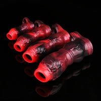 3.54in 4.72in 5.51in 6.69in Dog Knot Silicone Soft Dildo Sleeve Cock Extender
