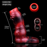 3.54in 4.72in 5.51in 6.69in Dog Knot Silicone Soft Dildo Sleeve Cock Extender
