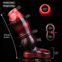 3.54in 4.72in 5.51in 6.69in Dog Knot Silicone Soft Dildo Sleeve Cock Extender