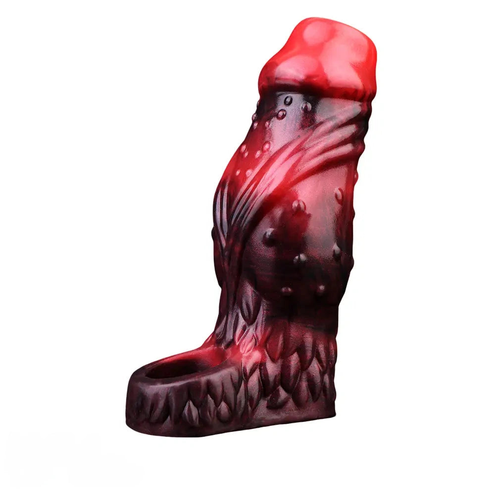 3.54in 4.72in 5.51in 6.69in Monster Scard Dildo Sleeve Cock Extender