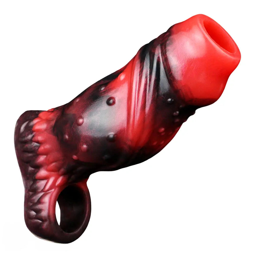 3.54in 4.72in 5.51in 6.69in Monster Scard Dildo Sleeve Cock Extender