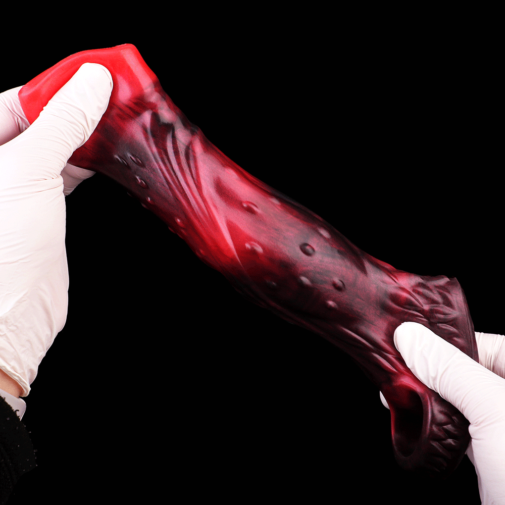 3.54in 4.72in 5.51in 6.69in Monster Scard Dildo Sleeve Cock Extender