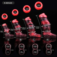 3.54in 4.72in 5.51in 6.69in Monster Scard Dildo Sleeve Cock Extender