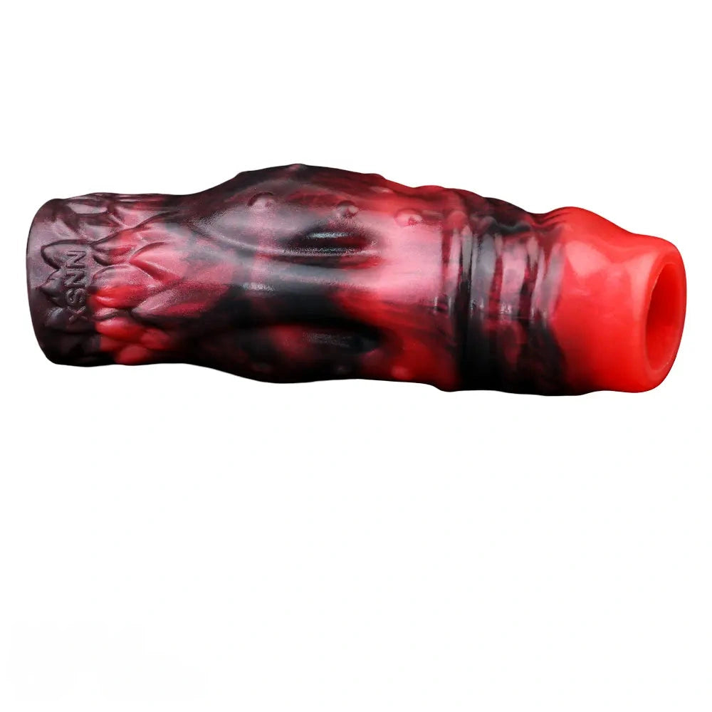 3.54in 4.72in 5.51in 6.69in Monster Scard Dildo Sleeve Cock Extender
