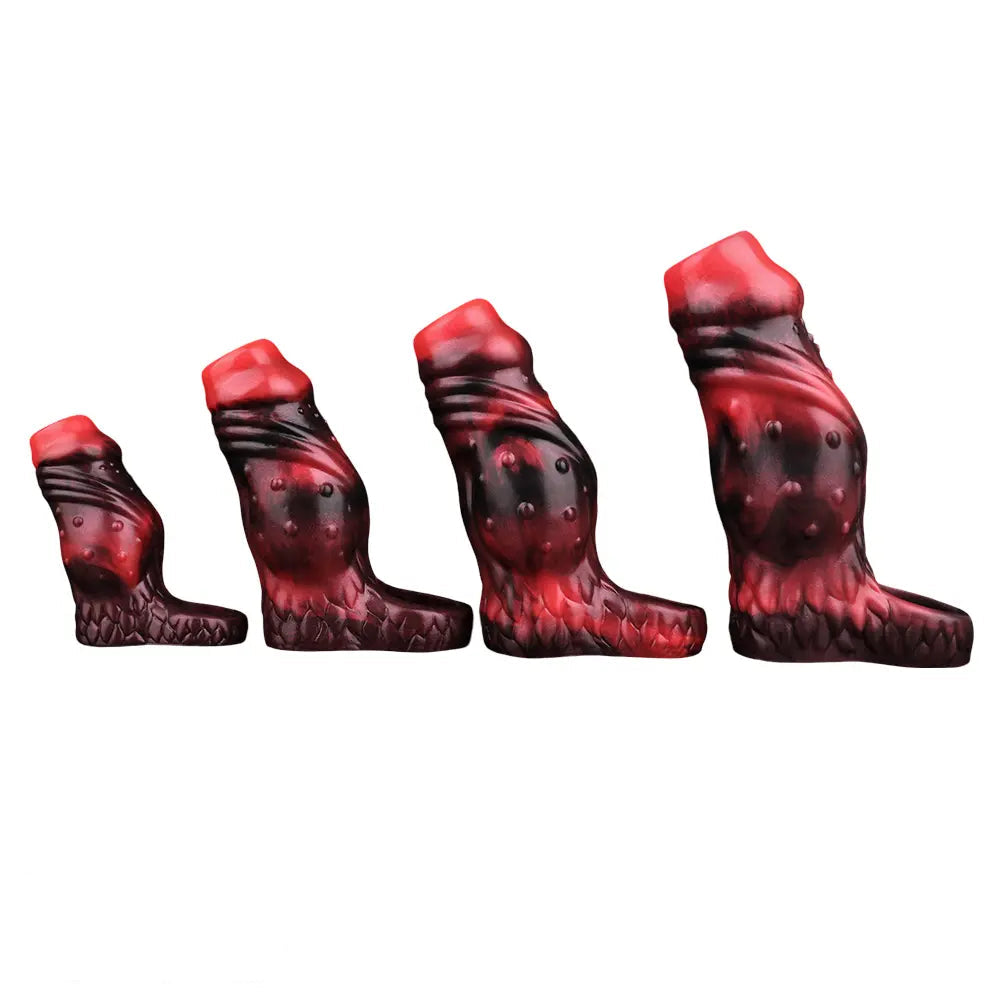 3.54in 4.72in 5.51in 6.69in Monster Scard Dildo Sleeve Cock Extender