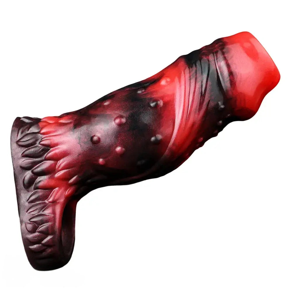 3.54in 4.72in 5.51in 6.69in Monster Scard Dildo Sleeve Cock Extender