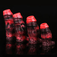 3.54in 4.72in 5.51in 6.69in Monster Scard Dildo Sleeve Cock Extender